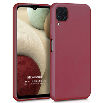 Microsonic Samsung Galaxy A12 Kılıf Matte Silicone Mor Microsonic Samsung Galaxy A12 Kılıf Matte Silicone Mor