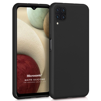 Microsonic Samsung Galaxy A12 Kılıf Matte Silicone Siyah Microsonic Samsung Galaxy A12 Kılıf Matte Silicone Siyah