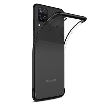 Microsonic Samsung Galaxy A12 Kılıf Skyfall Transparent Clear Siyah