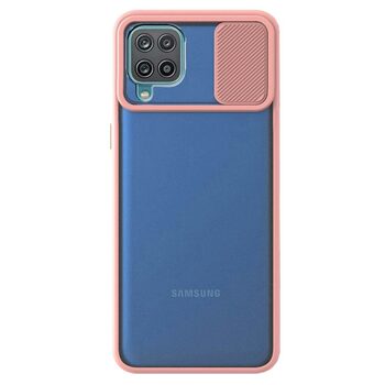 Microsonic Samsung Galaxy A12 Kılıf Slide Camera Lens Protection Rose Gold