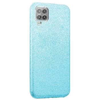 Microsonic Samsung Galaxy A12 Kılıf Sparkle Shiny Mavi