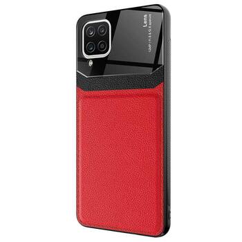 Microsonic Samsung Galaxy A12 Kılıf Uniq Leather Kırmızı