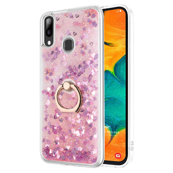 Microsonic Samsung Galaxy A20 Kılıf Glitter Liquid Holder Pembe Microsonic Samsung Galaxy A20 Kılıf Glitter Liquid Holder Pembe
