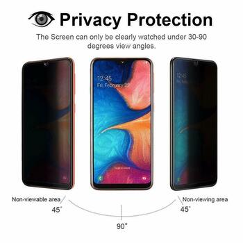 Microsonic Samsung Galaxy A20 Invisible Privacy Kavisli Ekran Koruyucu Siyah