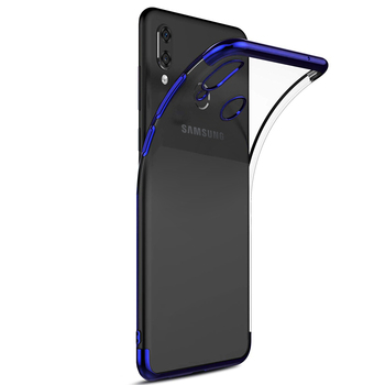 Microsonic Samsung Galaxy A20 Kılıf Skyfall Transparent Clear Mavi