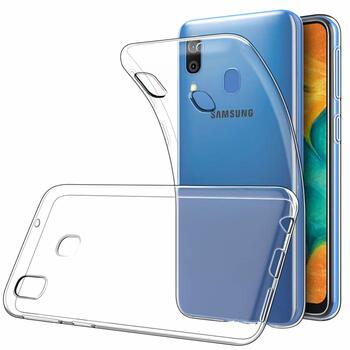 Microsonic Samsung Galaxy A20 Kılıf Transparent Soft Beyaz