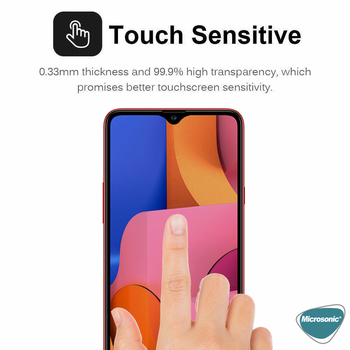 Microsonic Samsung Galaxy A20S Invisible Privacy Kavisli Ekran Koruyucu Siyah