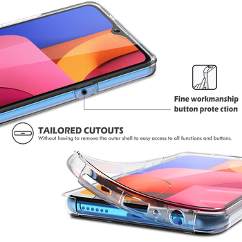 Microsonic Samsung Galaxy A20s Kılıf Komple Gövde Koruyucu Silikon Şeffaf