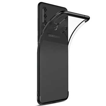 Microsonic Samsung Galaxy A20S Kılıf Skyfall Transparent Clear Siyah