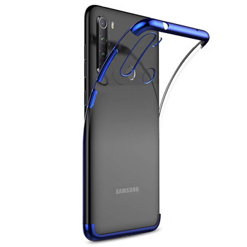 Microsonic Samsung Galaxy A21 Kılıf Skyfall Transparent Clear Mavi
