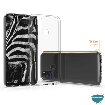 Microsonic Samsung Galaxy A21S Kılıf Transparent Soft Beyaz