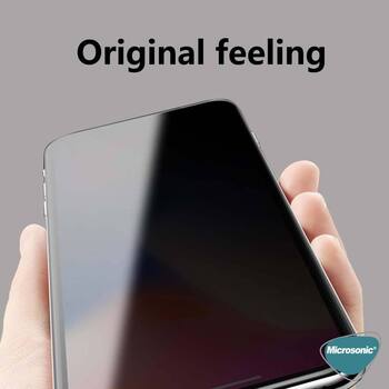 Microsonic Samsung Galaxy A22 4G Invisible Privacy Kavisli Ekran Koruyucu Siyah