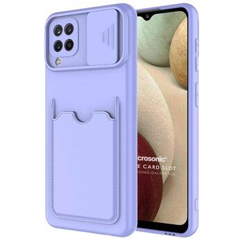 Microsonic Samsung Galaxy A22 4G Kılıf Inside Card Slot Lila Microsonic Samsung Galaxy A22 4G Kılıf Inside Card Slot Lila