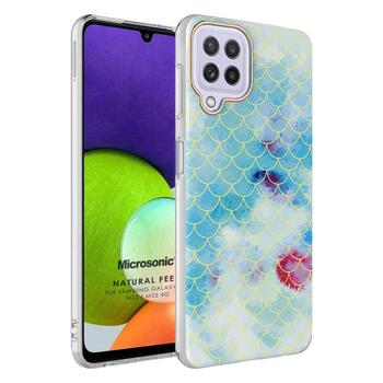 Microsonic Samsung Galaxy A22 4G Natural Feel Desenli Kılıf Fish Scale