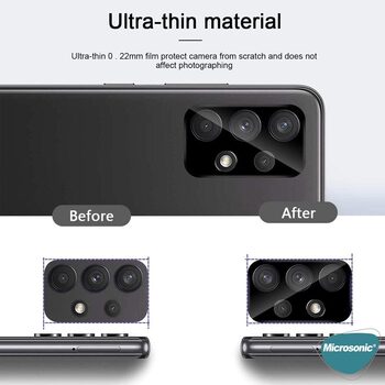 Microsonic Samsung Galaxy A23 Kamera Lens Koruma Camı V2 Siyah
