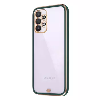 Microsonic Samsung Galaxy A23 Kılıf Laser Plated Soft Koyu Yeşil