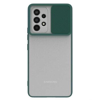 Microsonic Samsung Galaxy A23 Kılıf Slide Camera Lens Protection Koyu Yeşil