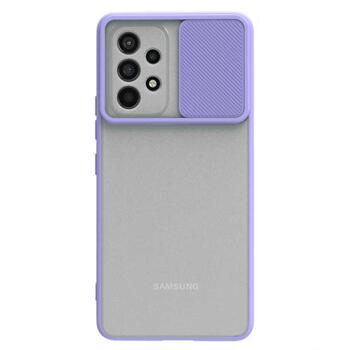 Microsonic Samsung Galaxy A23 Kılıf Slide Camera Lens Protection Lila