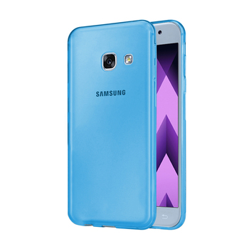 Microsonic Samsung Galaxy A3 2017 Kılıf Transparent Soft Mavi