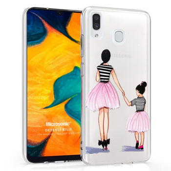 Microsonic Samsung Galaxy A30 Desenli Kılıf Anne ve Kız