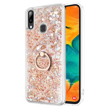 Microsonic Samsung Galaxy A30 Kılıf Glitter Liquid Holder Gold Microsonic Samsung Galaxy A30 Kılıf Glitter Liquid Holder Gold