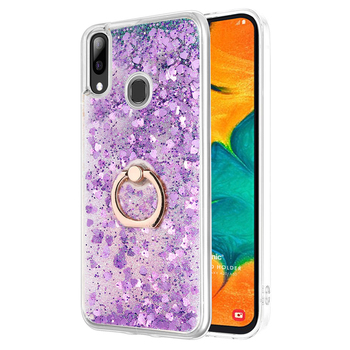 Microsonic Samsung Galaxy A30 Kılıf Glitter Liquid Holder Mor Microsonic Samsung Galaxy A30 Kılıf Glitter Liquid Holder Mor