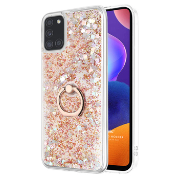 Microsonic Samsung Galaxy A31 Kılıf Glitter Liquid Holder Gold Microsonic Samsung Galaxy A31 Kılıf Glitter Liquid Holder Gold