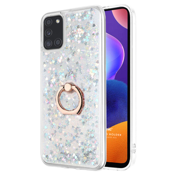 Microsonic Samsung Galaxy A31 Kılıf Glitter Liquid Holder Gümüş