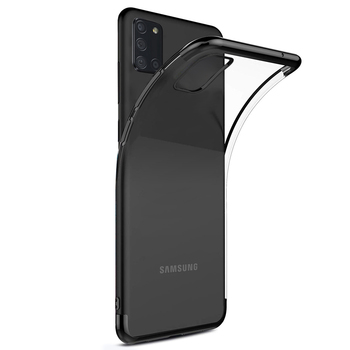 Microsonic Samsung Galaxy A31 Kılıf Skyfall Transparent Clear Siyah