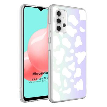 Microsonic Samsung Galaxy A32 4G Braille Feel Desenli Kılıf Cow Microsonic Samsung Galaxy A32 4G Braille Feel Desenli Kılıf Cow