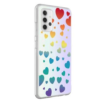 Microsonic Samsung Galaxy A32 4G Braille Feel Desenli Kılıf Heart