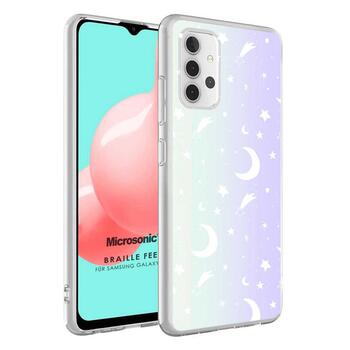 Microsonic Samsung Galaxy A32 4G Braille Feel Desenli Kılıf Moon Microsonic Samsung Galaxy A32 4G Braille Feel Desenli Kılıf Moon