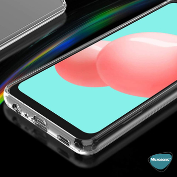 Microsonic Samsung Galaxy A32 5G Kılıf Transparent Soft Şeffaf Beyaz