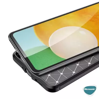 Microsonic Samsung Galaxy A33 5G Kılıf Deri Dokulu Silikon Siyah