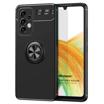 Microsonic Samsung Galaxy A33 5G Kılıf Kickstand Ring Holder Siyah Microsonic Samsung Galaxy A33 5G Kılıf Kickstand Ring Holder Siyah