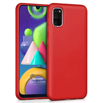 Microsonic Samsung Galaxy A41 Kılıf Matte Silicone Kırmızı