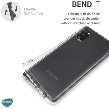 Microsonic Samsung Galaxy A41 Kılıf Transparent Soft Beyaz