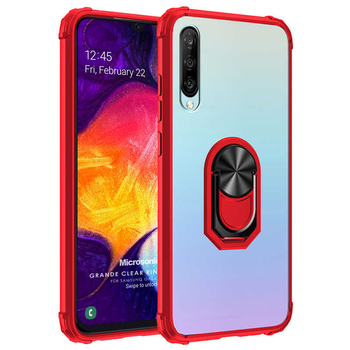 Microsonic Samsung Galaxy A50 Kılıf Grande Clear Ring Holder Kırmızı Microsonic Samsung Galaxy A50 Kılıf Grande Clear Ring Holder Kırmızı