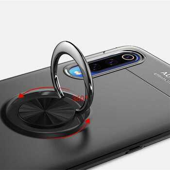 Microsonic Samsung Galaxy A50 Kılıf Kickstand Ring Holder Siyah