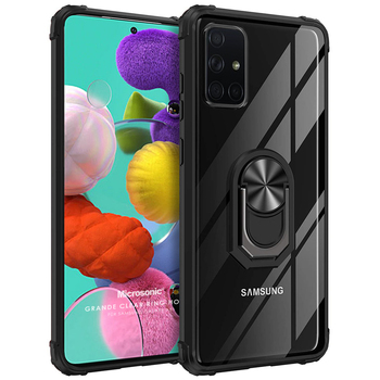 Microsonic Samsung Galaxy A51 Kılıf Grande Clear Ring Holder Siyah Microsonic Samsung Galaxy A51 Kılıf Grande Clear Ring Holder Siyah