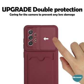Microsonic Samsung Galaxy A51 Kılıf Inside Card Slot Kırmızı