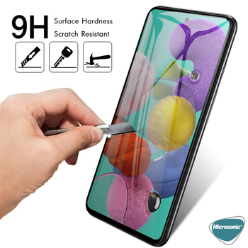 Microsonic Samsung Galaxy A51 Invisible Privacy Kavisli Ekran Koruyucu Siyah