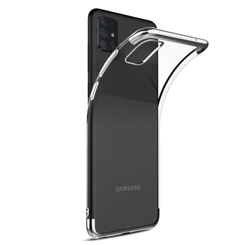Microsonic Samsung Galaxy A51 Kılıf Skyfall Transparent Clear Gümüş