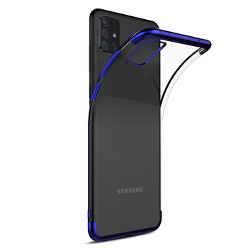 Microsonic Samsung Galaxy A51 Kılıf Skyfall Transparent Clear Mavi