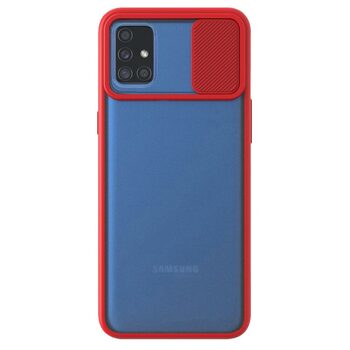 Microsonic Samsung Galaxy A51 Kılıf Slide Camera Lens Protection Kırmızı