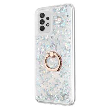 Microsonic Samsung Galaxy A52 Kılıf Glitter Liquid Holder Gümüş