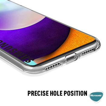 Microsonic Samsung Galaxy A52 Kılıf Komple Gövde Koruyucu Silikon Şeffaf