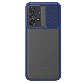 Microsonic  Samsung Galaxy A52 Kılıf Slide Camera Lens Protection Lacivert