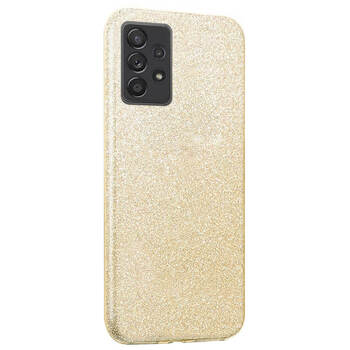Microsonic Samsung Galaxy A52 Kılıf Sparkle Shiny Gold