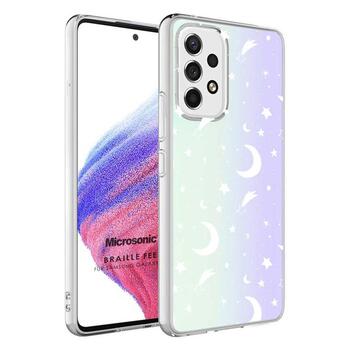 Microsonic Samsung Galaxy A52s Braille Feel Desenli Kılıf Moon Microsonic Samsung Galaxy A52s Braille Feel Desenli Kılıf Moon